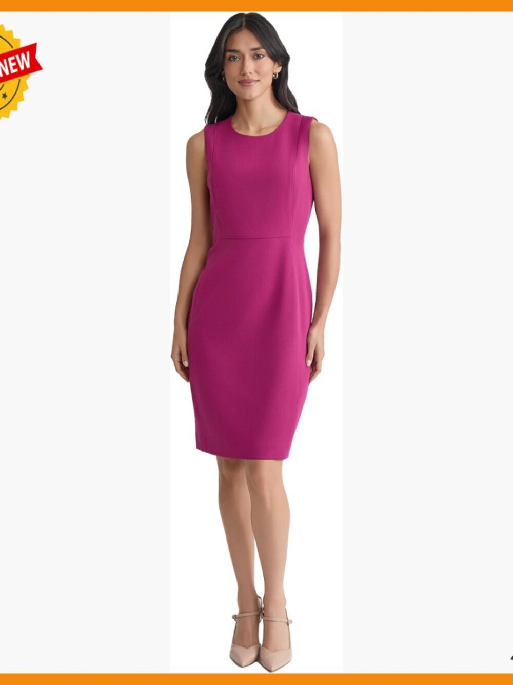 Sleeveless Sheath Dress Work Professional Stretch Crepe Petite Fit